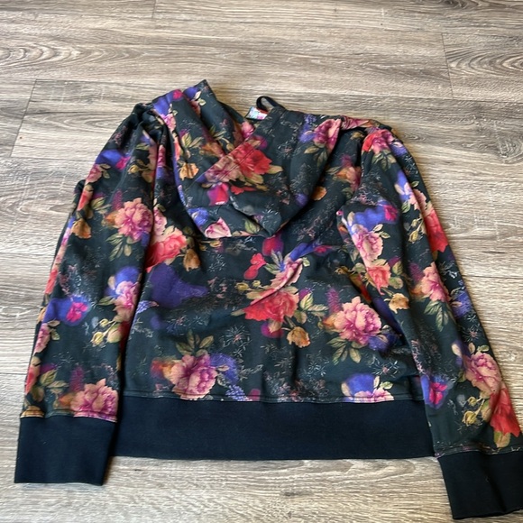 Johnny Was Los Angeles Bossa Nova floral Zip Up Sweater - Picture 4 of 8